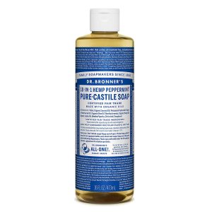 Xà phòng Castile bạc hà Dr. Bronner's - Pure-Castile Soap - Peppermint, 16 fl oz (473 ml)