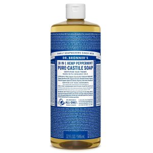 Xà phòng Castile bạc hà Dr. Bronner's - Pure-Castile Soap - Peppermint, 32 fl oz (944 ml)